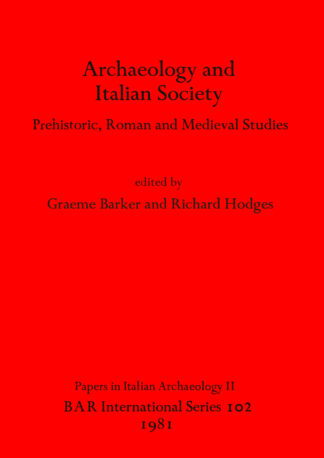 Archaeology and Italian Society cover