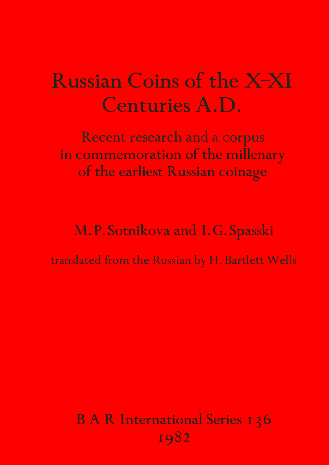 Russian coins of the X-XI centuries A.D. cover
