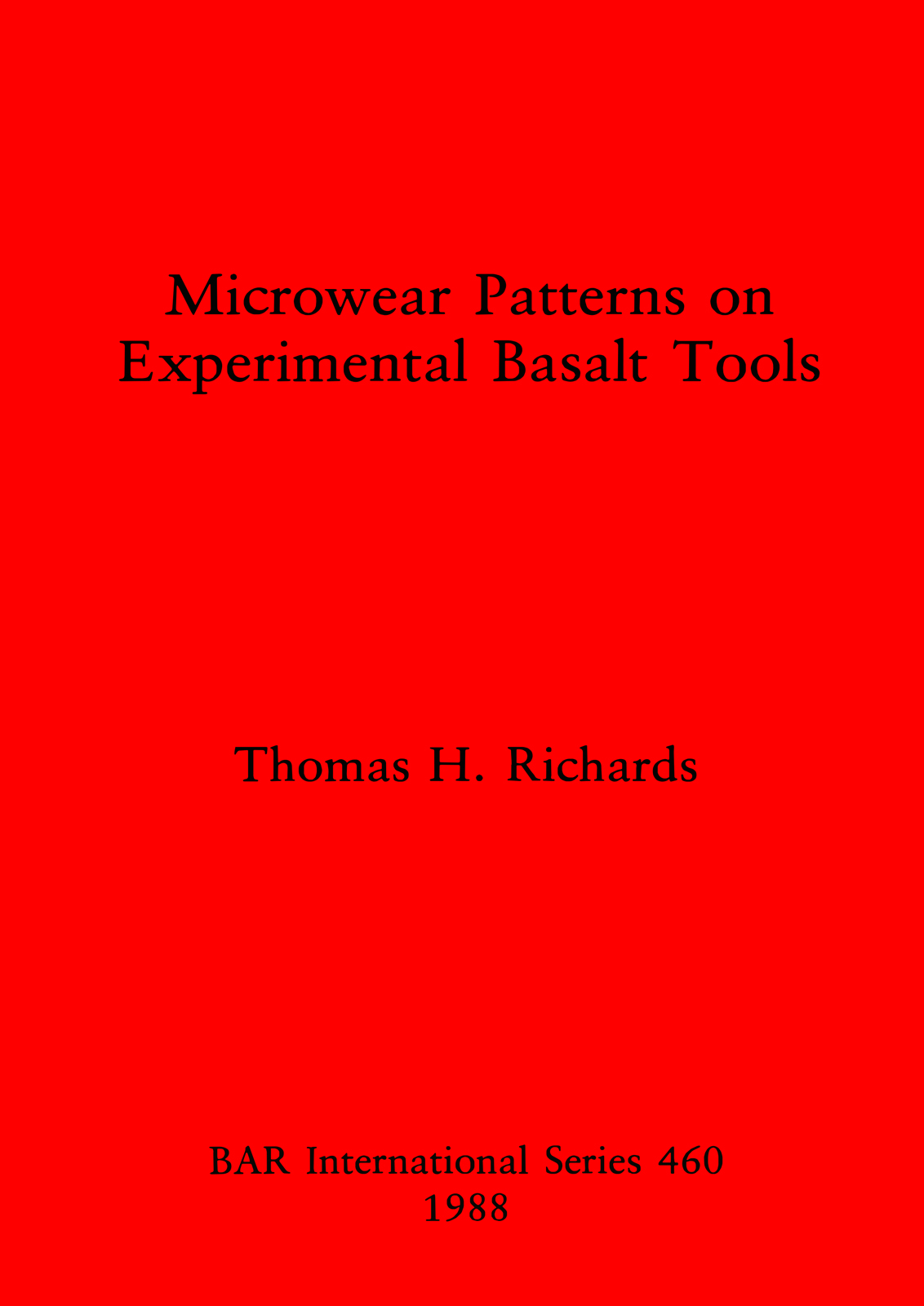 Microwear Patterns on Experimental Basalt Tools cover