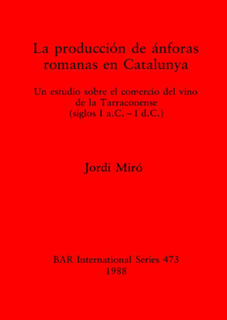 Production de Anforas Romanas en Catalunya cover