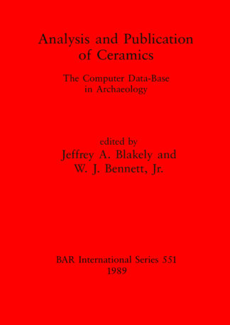 Analysis and Publication of Ceramics cover