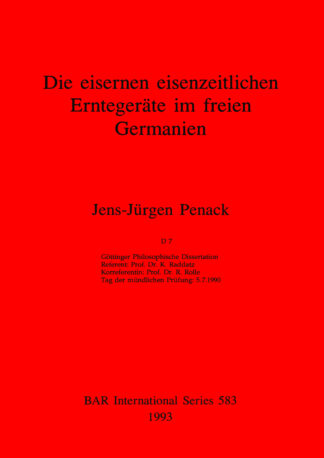 Die eisernen eisenzeitlichen Erntgeräte im freien Germanien cover