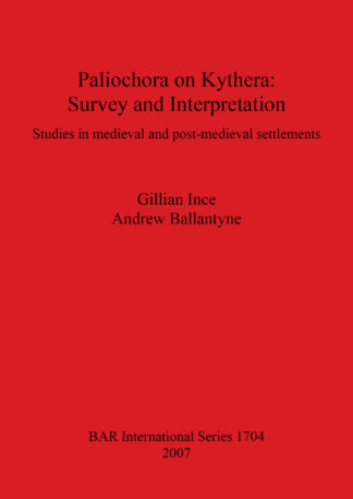 Paliochora on Kythera: Survey and Interpretation cover