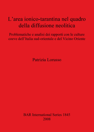 area ionico-tarantina nel quadro della diffusione neolitica cover
