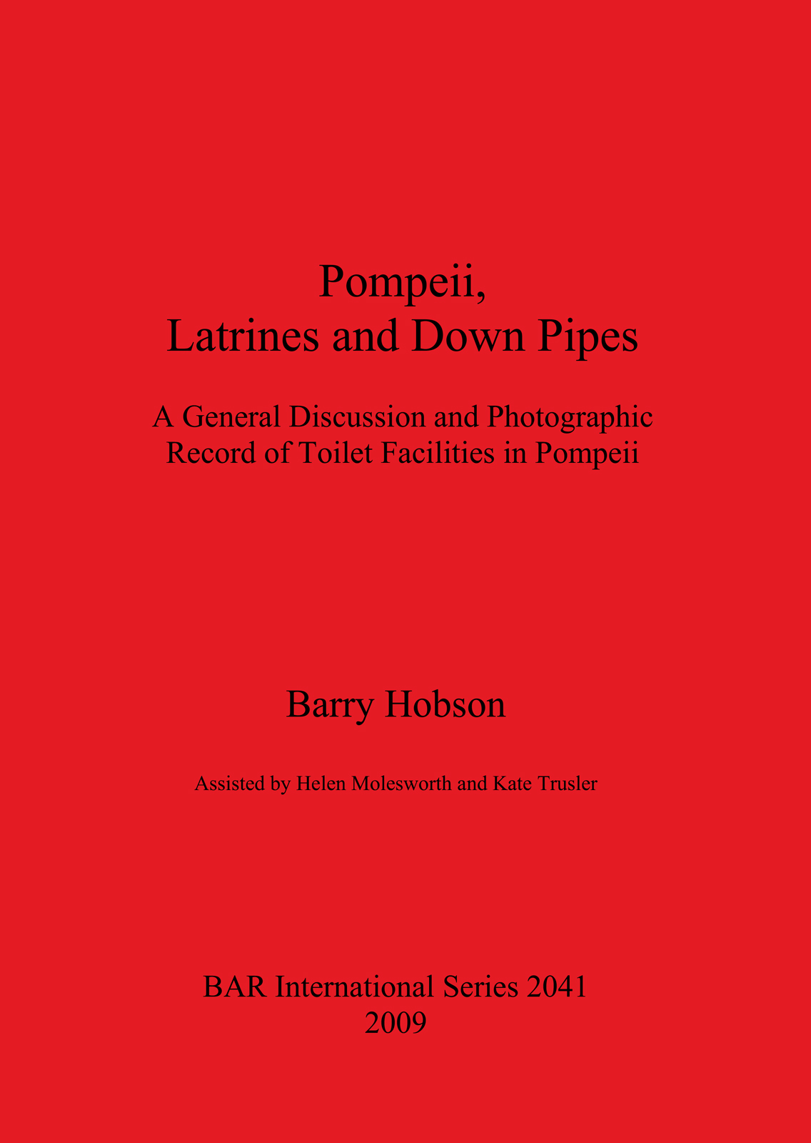 Pompeii Latrines and Down Pipes cover