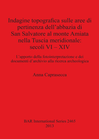 Indagine topografica sulle aree di pertinenza dell’abbazia di San Salvatore al monte Amiata nella Tuscia meridionale: secoli VI - XIV cover
