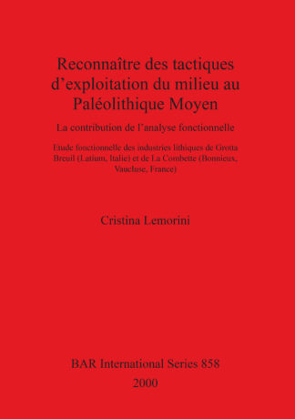 Reconnaître des tactiques d'exploitation du milieu au Paléolithique Moyen cover