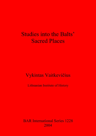 Studies into the Balts' Sacred Places cover