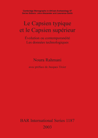 Capsien Typique et Le Capsien Superieur cover
