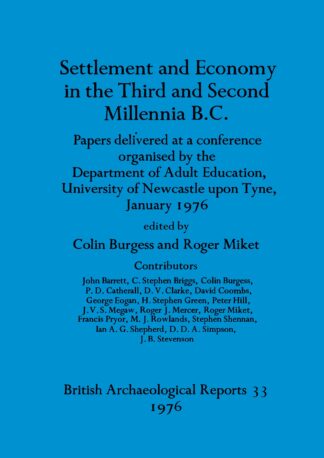 Settlement and economy in the third and second millenia BC: papers delivered at a conference organised by the Department of Adult Education